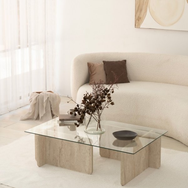 Escape soffbord - Travertin