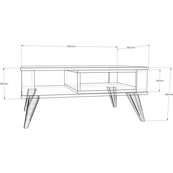 Table basse Ionis 90 x 60 cm - Chêne/blanc Table basse Ionis 90 x 60 cm - Chêne/blanc
