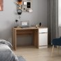 Elina bureau 124 x 60 cm - Wit/bruin