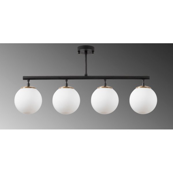 Fasett taklampa 10426 - Svart/guld/vit Fasett taklampa 10426 - Svart/guld/vit