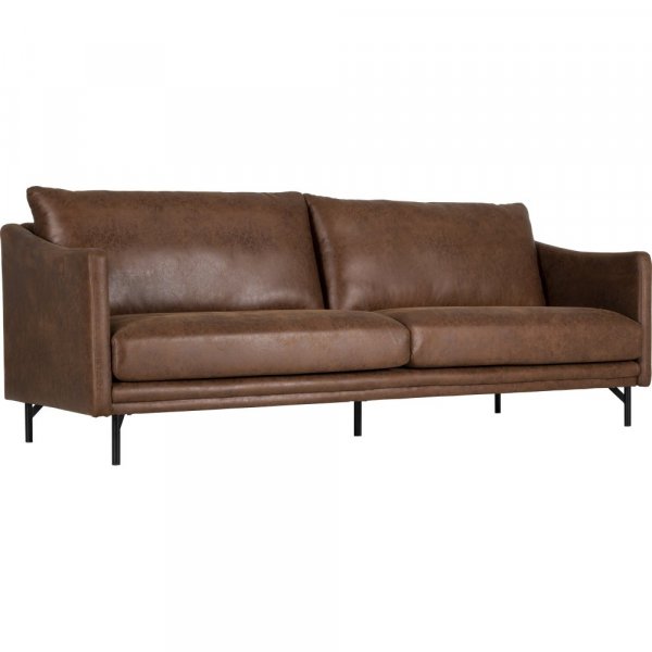 Harpan 3-sits Soffa i brun vintage - Soffa 223 cm
