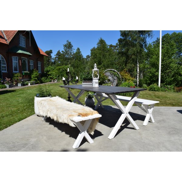 Scottsdale sittbänk 180 cm - Vit + Fläckborttagare för möbler Scottsdale sittbänk 180 cm - Vit + Fläckborttagare för möbler