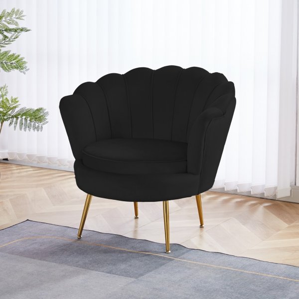 Fåtölj svart sammet - Kingsley Fåtölj svart sammet - Kingsley