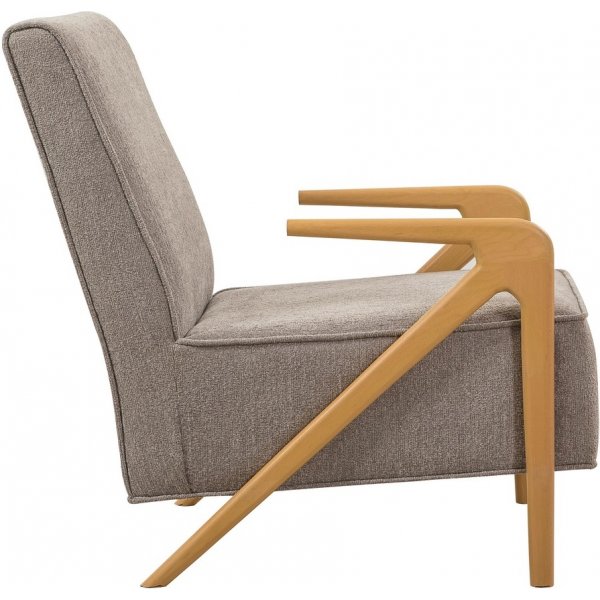 Fauteuil Larus - Gris/chêne Fauteuil Larus - Gris/chêne