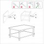 Roga soffbord 100 x 70 cm - Svart/furu