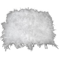 Lampskärm rund 45 cm - Vit (Fjäder) Lampskärm rund 45 cm - Vit (Fjäder)