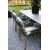 Groupe de restauration en plein air d\\\'Oxford; table grise 220 cm avec 6 chaises empilables Lincoln vert/beige