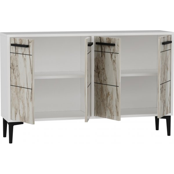 Buffet Stria - Blanc/marbre Buffet Stria - Blanc/marbre
