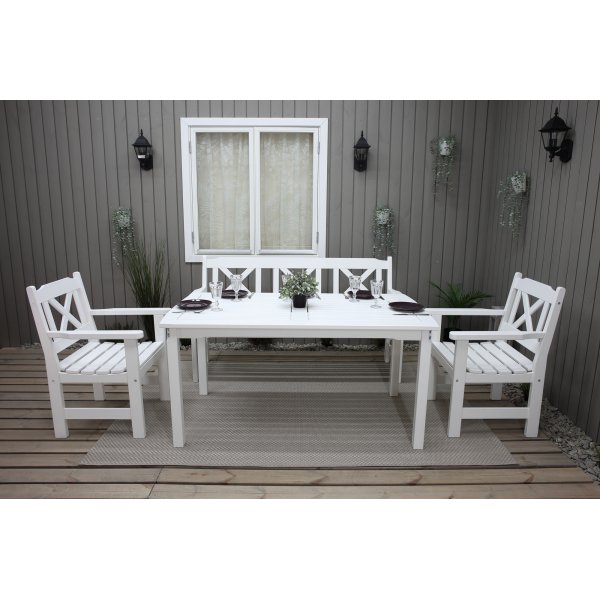 Ensemble de salle à manger d'extérieur Bolmen - Blanc Ensemble de salle à manger d'extérieur Bolmen - Blanc