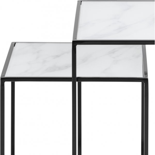 Table de pari Bolton 35x35 | 45x45cm - Blanc Table de pari Bolton 35x35 | 45x45cm - Blanc