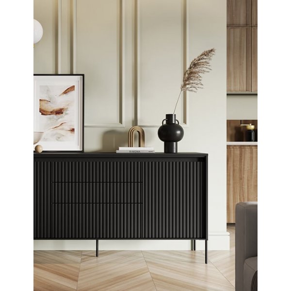 Trend skänk B166 cm - Svart Trend skänk B166 cm - Svart