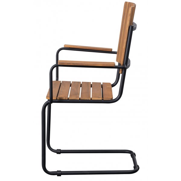 Holmsund stapelbar stol - Svart/Akasia
