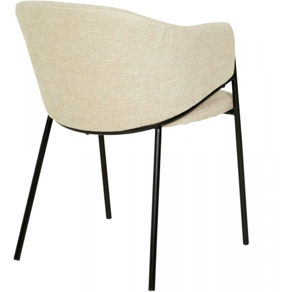 Seat matgrupp, matbord med 4 st Stacey sammetsstolar - Svart/beige