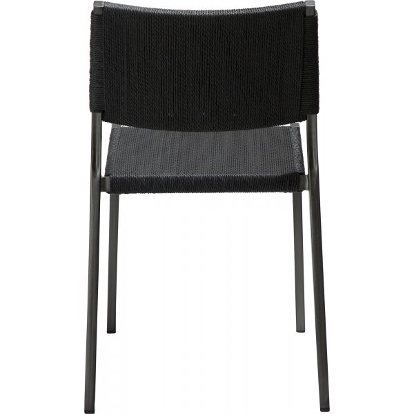 Chaise de salle  manger Loop - Noir/laiton antique