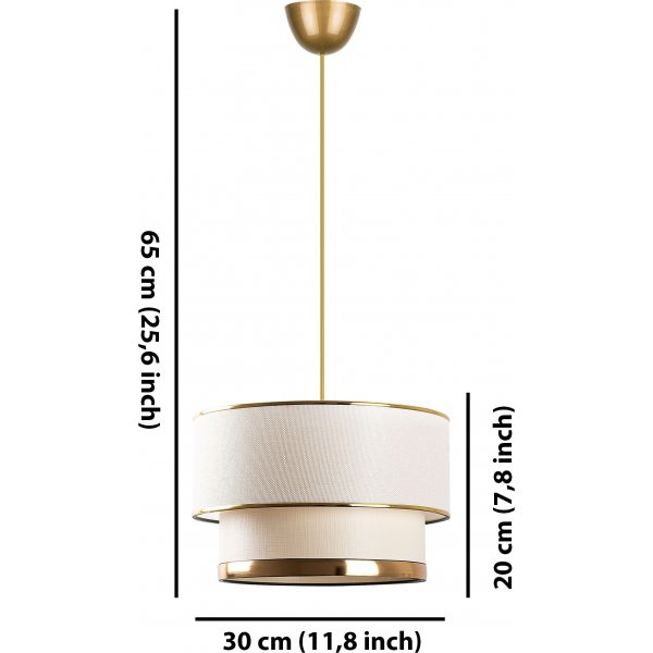 Plafonnier Cake - Crème/or Plafonnier Cake - Crème/or