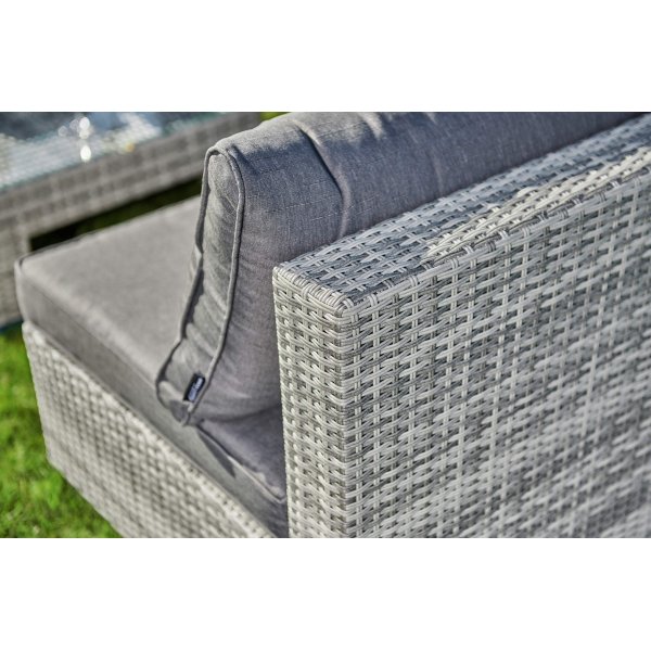 Slättvik byggbar loungegrupp med soltak - Grå konstrotting Slättvik byggbar loungegrupp med soltak - Grå konstrotting