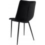 Zwarte fluwelen stoel - Kayla + Meubelpoten