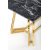Juke matbord 160x90 cm - Svart marmor/guld