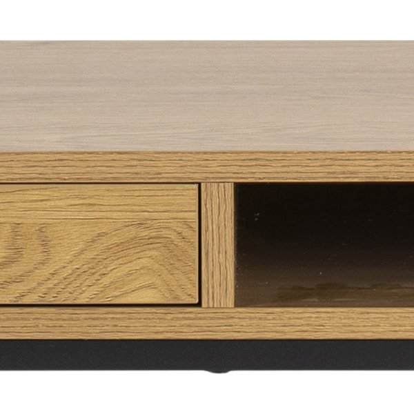 Seaford skrivbord 110 cm - Ek/svart