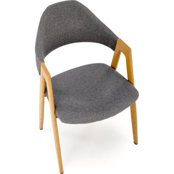 Chaise de salle  manger Kamilla - Gris + Pieds de meubles