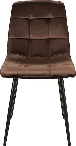 Chaise de salle à manger Mila - Velours marron Chaise de salle à manger Mila - Velours marron