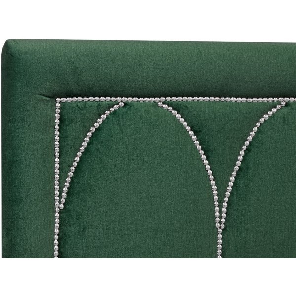 Tte de lit Dalar (Velours vert meraude) - Toutes largeurs