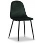Seat matgrupp, runt matbord med 4 st Carisma sammetsstolar - Vit/Grn