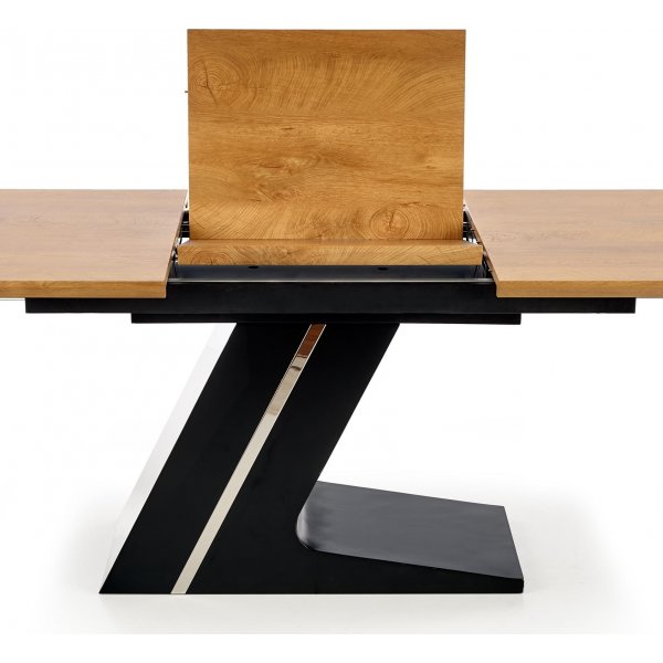 Becca matbord 160-220 cm - Ek/svart