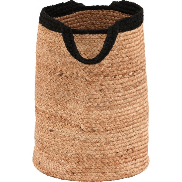 Pune korg Ø35 cm - Svart/jute Pune korg Ø35 cm - Svart/jute