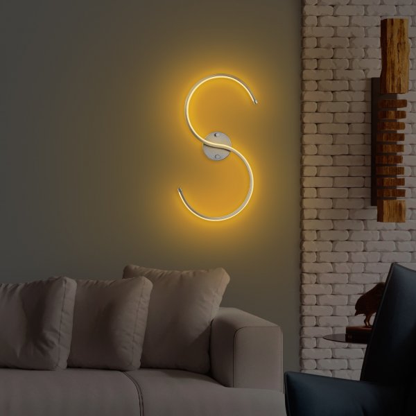 Es wandlamp - Chroom