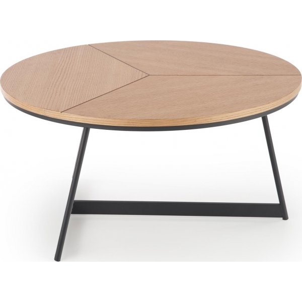 Table basse Polos 80 cm - Chne/noir