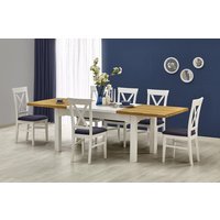 Arlinda matbord 160-250 cm - Vit/ek Arlinda matbord 160-250 cm - Vit/ek
