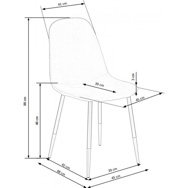 Chaise de salle à manger Cadeira 379 - Vert Chaise de salle à manger Cadeira 379 - Vert
