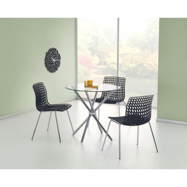 Trend 6 bord - Glas/Krom