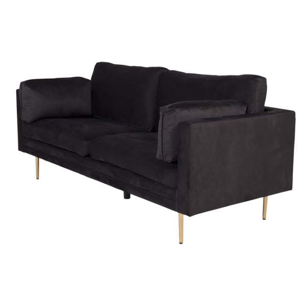 Savanna 3-sits soffa - Svart sammet Savanna 3-sits soffa - Svart sammet