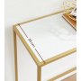 Lejla konsolbord 100 x 35 cm - Vit/guld