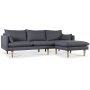 Kleo soffa med divan - Mrkgr