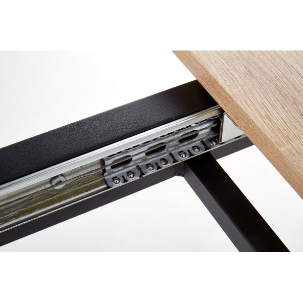 Table  manger Brom 120-160 x 80 cm - Chne/gris