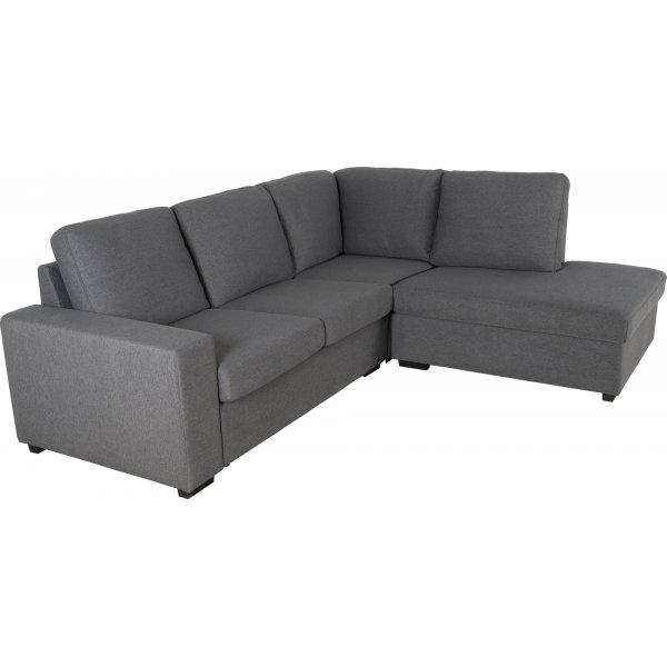 Soffa grå med öppet avslut 244 cm + Textilrengöring för möbler Soffa grå med öppet avslut 244 cm + Textilrengöring för möbler