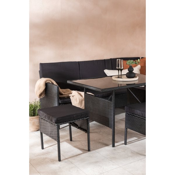 Groupe de canapé d\\\'angle Knock - Noir Groupe de canapé d\\\'angle Knock - Noir