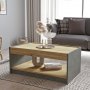 Luvio soffbord 16, 93,6x60 cm - Ek/silver