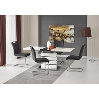 Adine matbord 140-180 cm - Vit/svart Adine matbord 140-180 cm - Vit/svart
