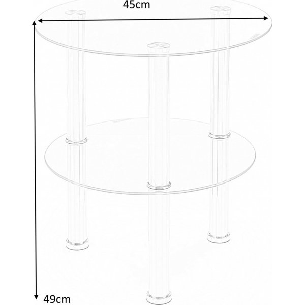 Blessing lampbord Ø45 cm - Metall/glas Blessing lampbord Ø45 cm - Metall/glas