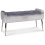 Sngbnk Wrinkle - Gr sammet / Krom