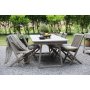 Matgrupp Salt gr teak: Bord 240 cm inklusive 6 st fllbara stolar i gr teak