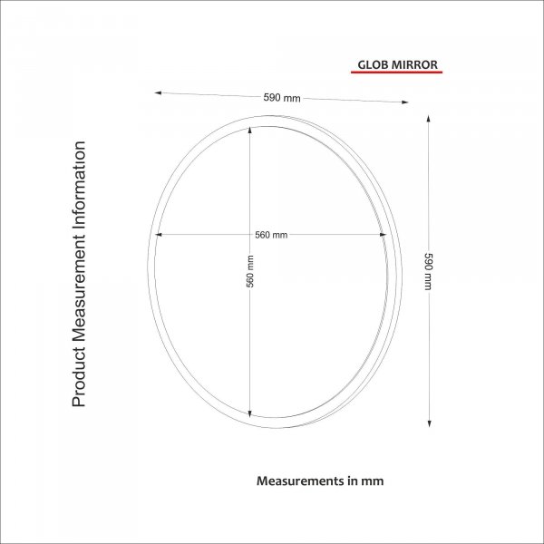 Miroir Globe - Noyer Miroir Globe - Noyer