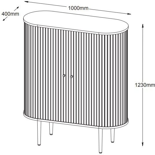 Meuble coulissant - Chne laqu marron