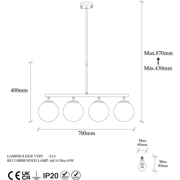 Fasett taklampa 10435 - Vintage/vit Fasett taklampa 10435 - Vintage/vit