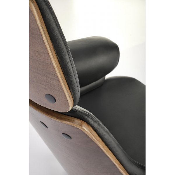 Fauteuil Weber - Noyer/noir