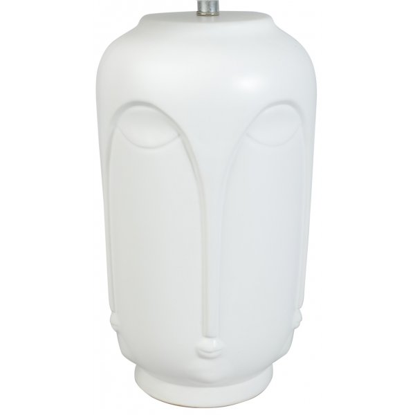 Bordslampa ansikte H43 cm - Vit